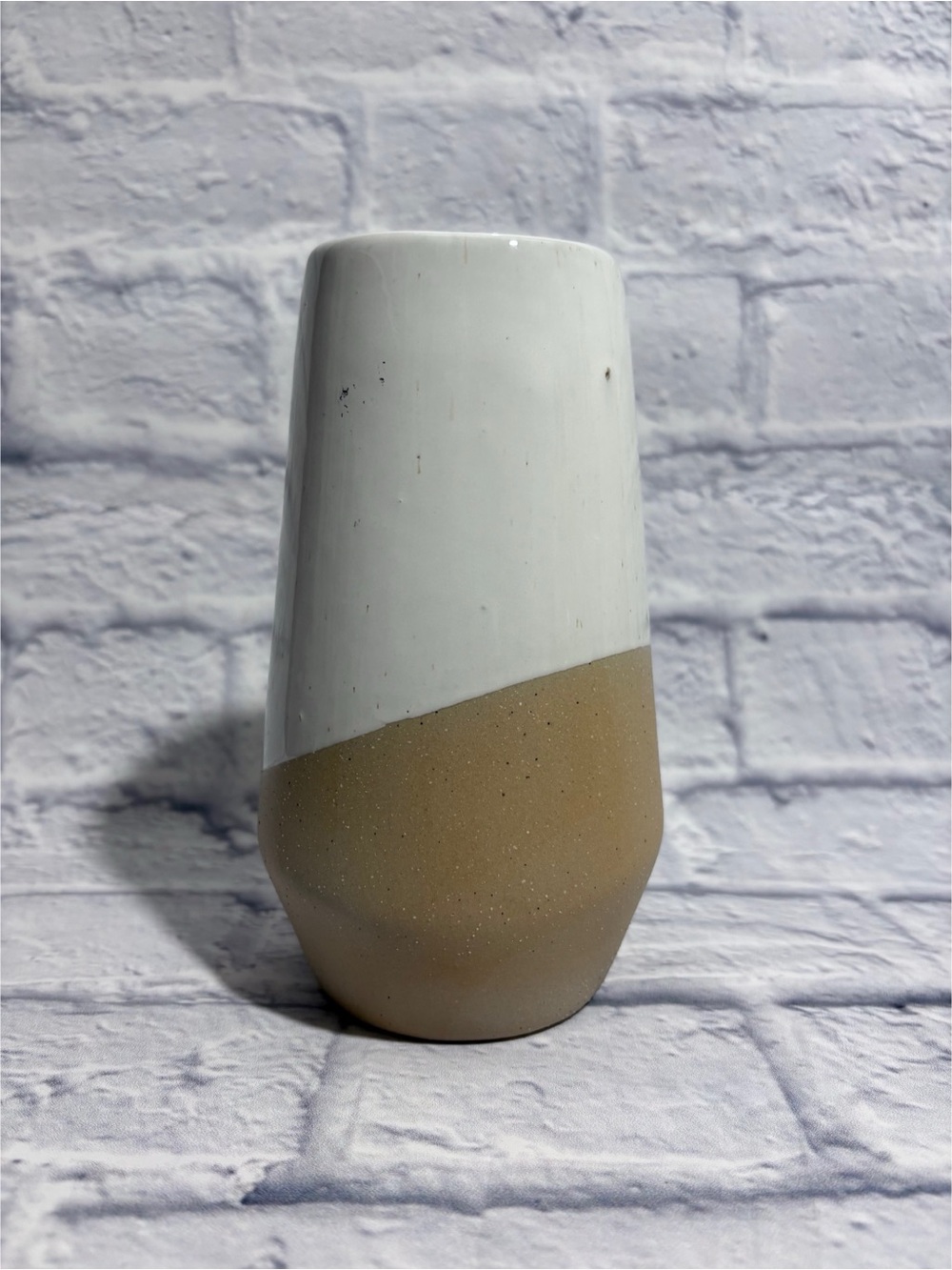 West Elm half-dipped tapered stoneware vase